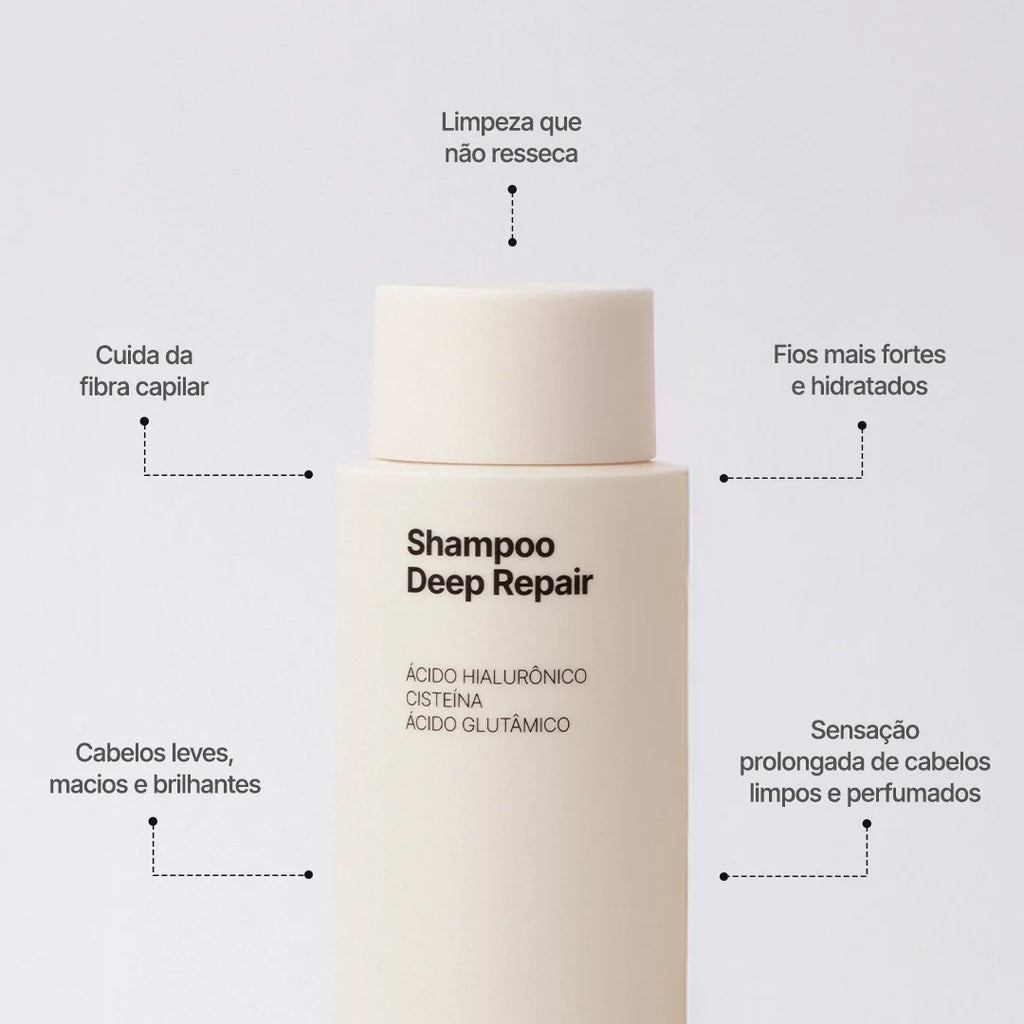 Benefícios do Shampoo Deep Repair Umo: limpeza que não resseca e fios mais fortes e hidratados
