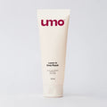 Embalagem do Leave-in Deep Repair Umo 150ml, bisnaga bege com ácido hialurônico, pantenol e pro shine